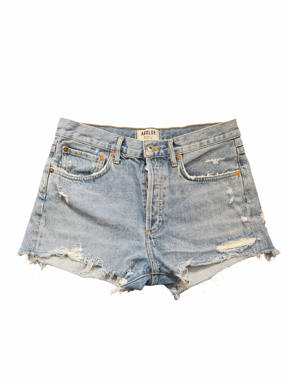 AGOLDE Parker Vintage Cut Off Denim Shorts SZ 27